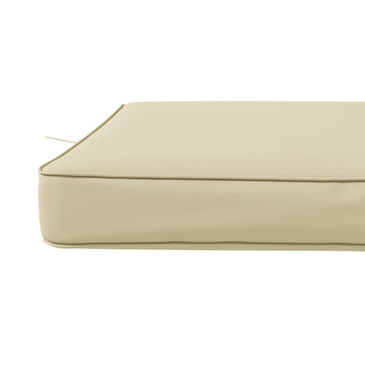 Outsunny 4-Piece Seat Cushions Pillow Replacement, Patio Chair Cushions Set with Ties for Indoor Outdoor, Beige 