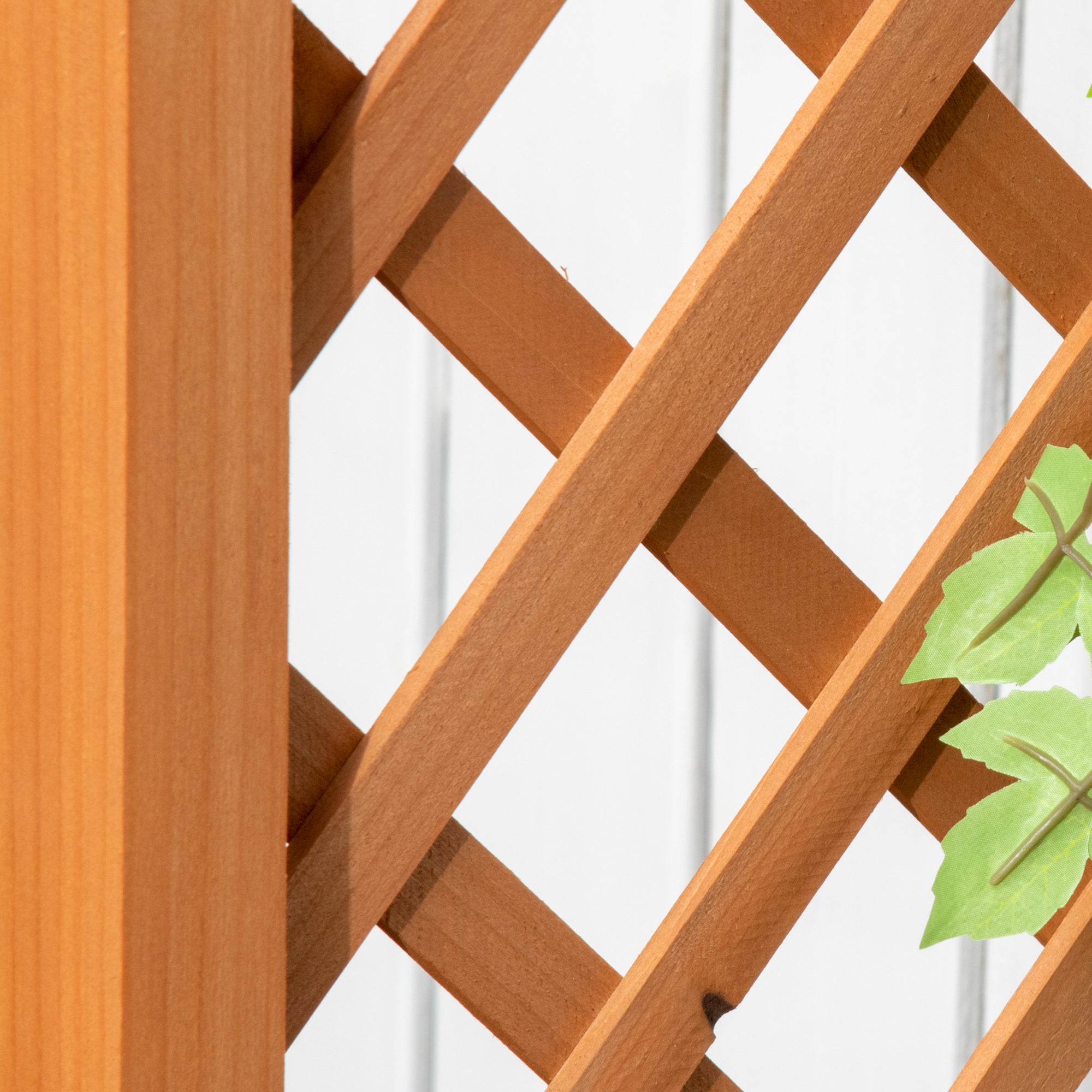 Outsunny Raised Garden Bed with Arch Trellis, Freestanding Garden Planter Box for Vine Climbing Plant Flower Herb, Brown 