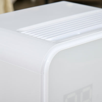 HOMCOM 12L/Day Dehumidifier for Home, Laundry Room, Bedroom, Basement, Electric Moisture Air De-Humidifier with 4 Modes, Continuous Drainage, 24H Timer, Digital Humidity Display 