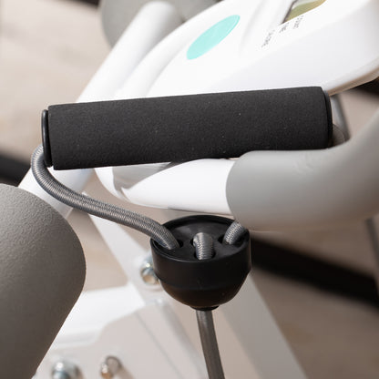 HOMCOM 2-IN-1 Core Abdominal Ab Trainer Sit Up Bench with LCD Screen, Adjustable Fitness Crunch Machine for Home GYM 