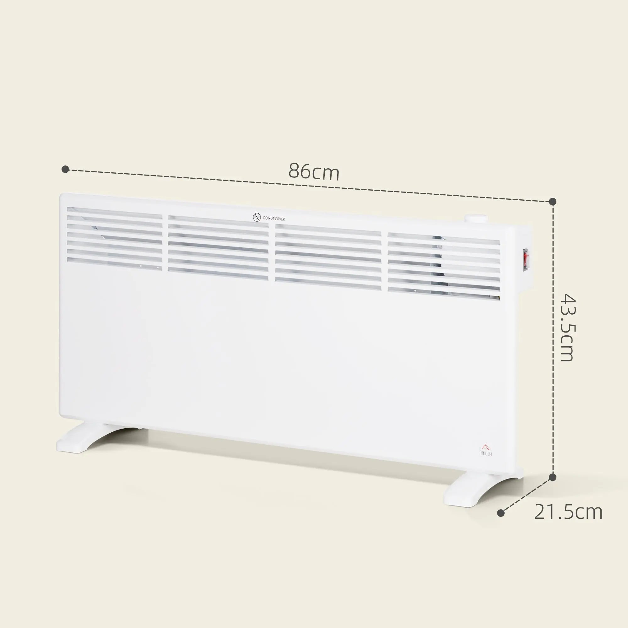HOMCOM 2000W Convector Heater - White 