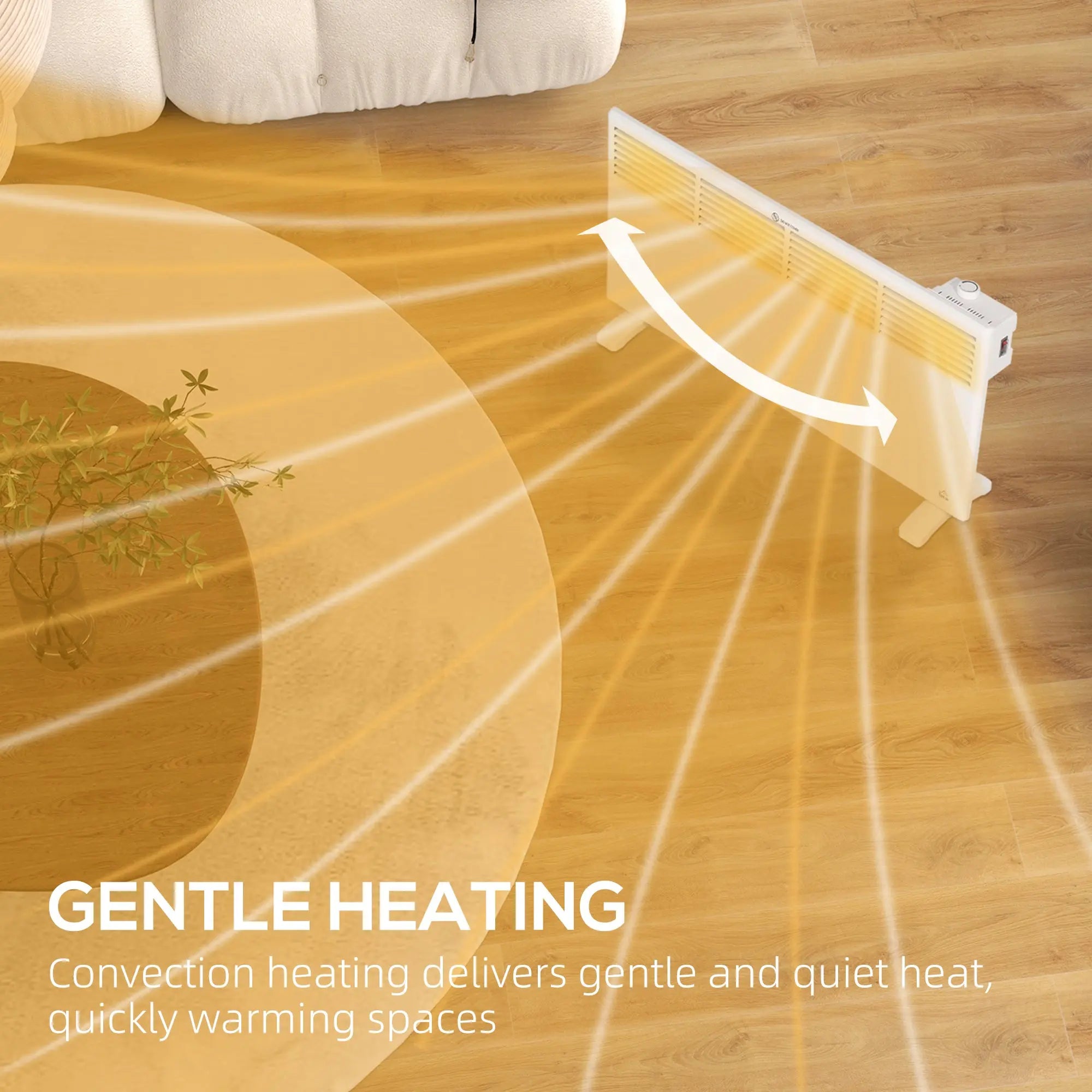 HOMCOM 2000W Convector Heater - White 