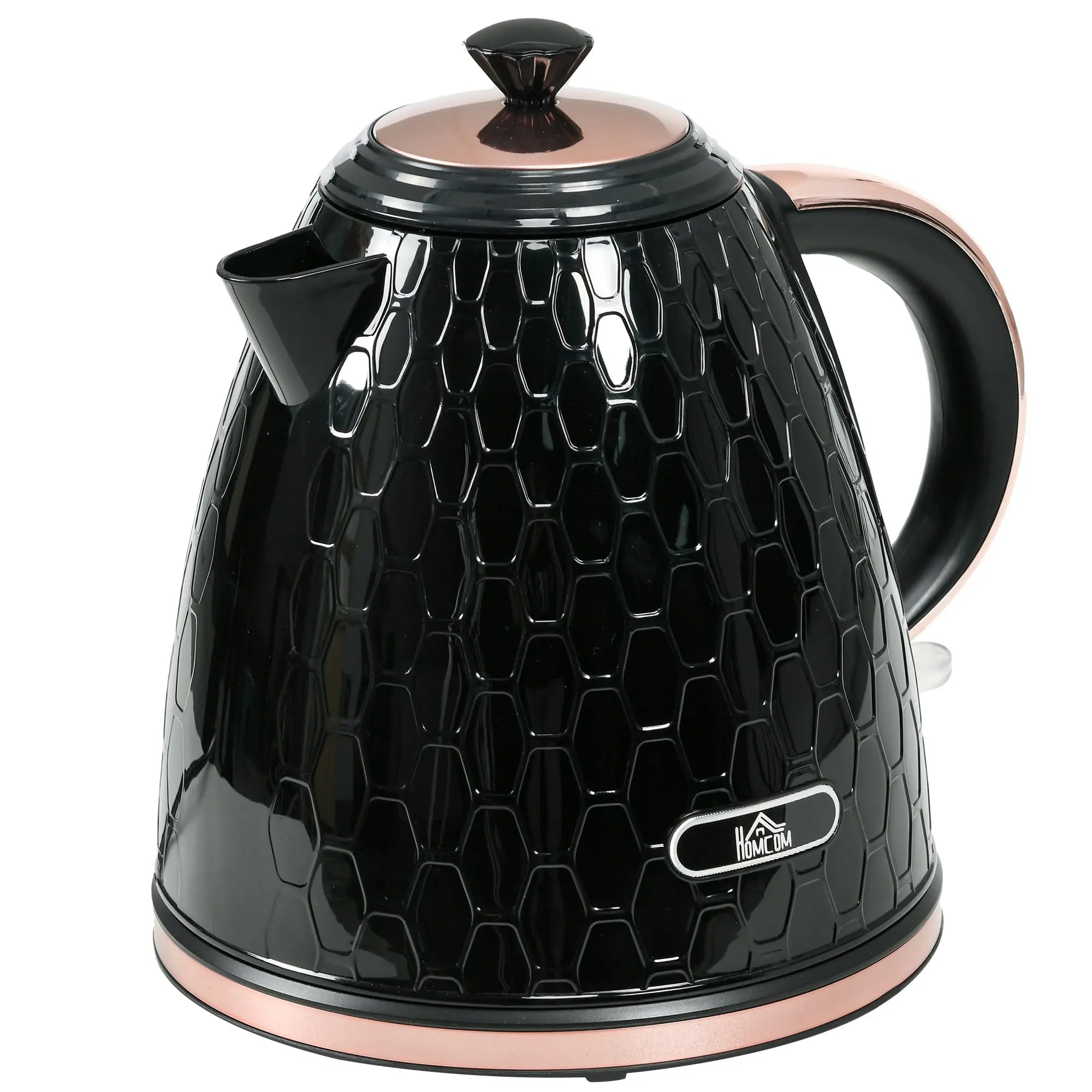 HOMCOM 3kW Rapid Boil Honeycomb Kettle - Black 