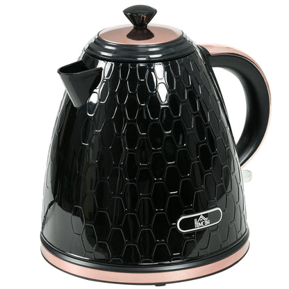 HOMCOM 3kW Rapid Boil Honeycomb Kettle - Black 