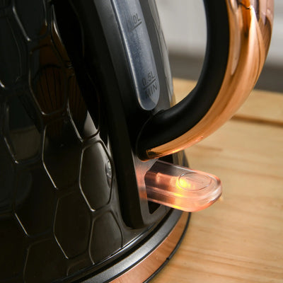 HOMCOM 3kW Rapid Boil Honeycomb Kettle - Black 