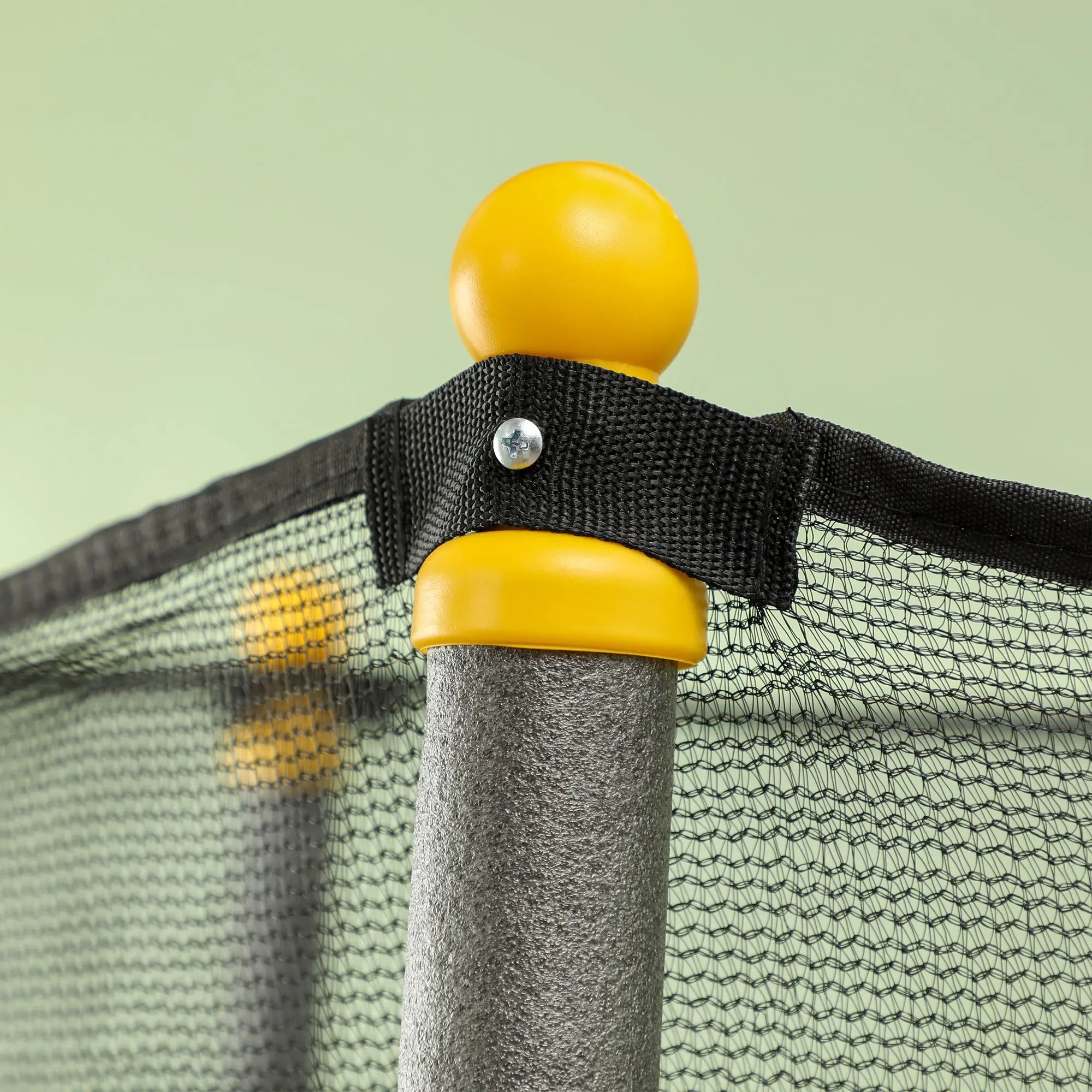 HOMCOM 4.6FT/55" Kids Trampoline with Safety Enclosure, Outdoor Indoor Use, for Ages 3-10 Years, Black 