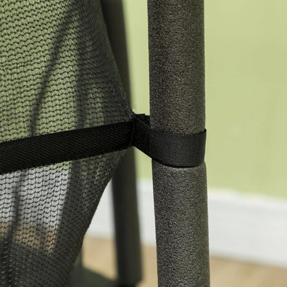 HOMCOM 4.6FT/55" Kids Trampoline with Safety Enclosure, Outdoor Indoor Use, for Ages 3-10 Years, Black 