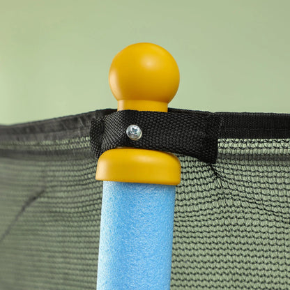 HOMCOM 4.6FT/55" Kids Trampoline with Safety Enclosure, Outdoor Indoor Use, for Ages 3-10 Years, Blue 