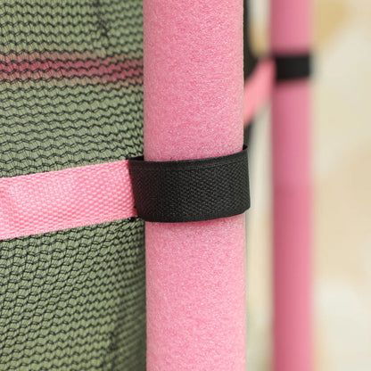 HOMCOM 4.6FT/55" Kids Trampoline with Safety Enclosure, Outdoor Indoor Use, for Ages 3-10 Years, Pink 