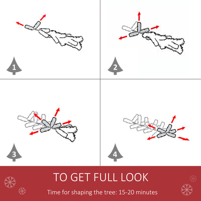 HOMCOM 5FT Artificial Christmas Tree Xmas Pencil Tree with Red Berries and Pinecones Holiday Home Indoor Decoration with Foldable Feet, Green 