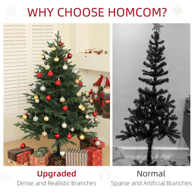 HOMCOM 5ft Artificial Spruce Christmas Tree - Green 