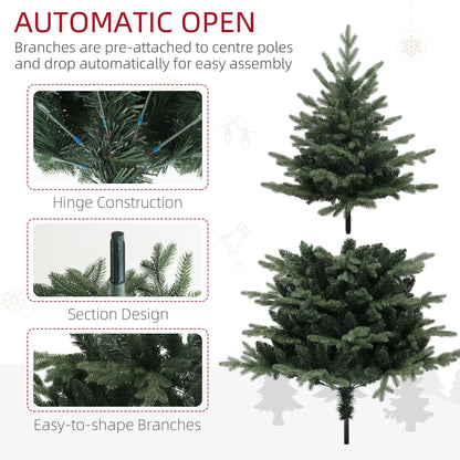 HOMCOM 5ft Artificial Spruce Christmas Tree - Green 