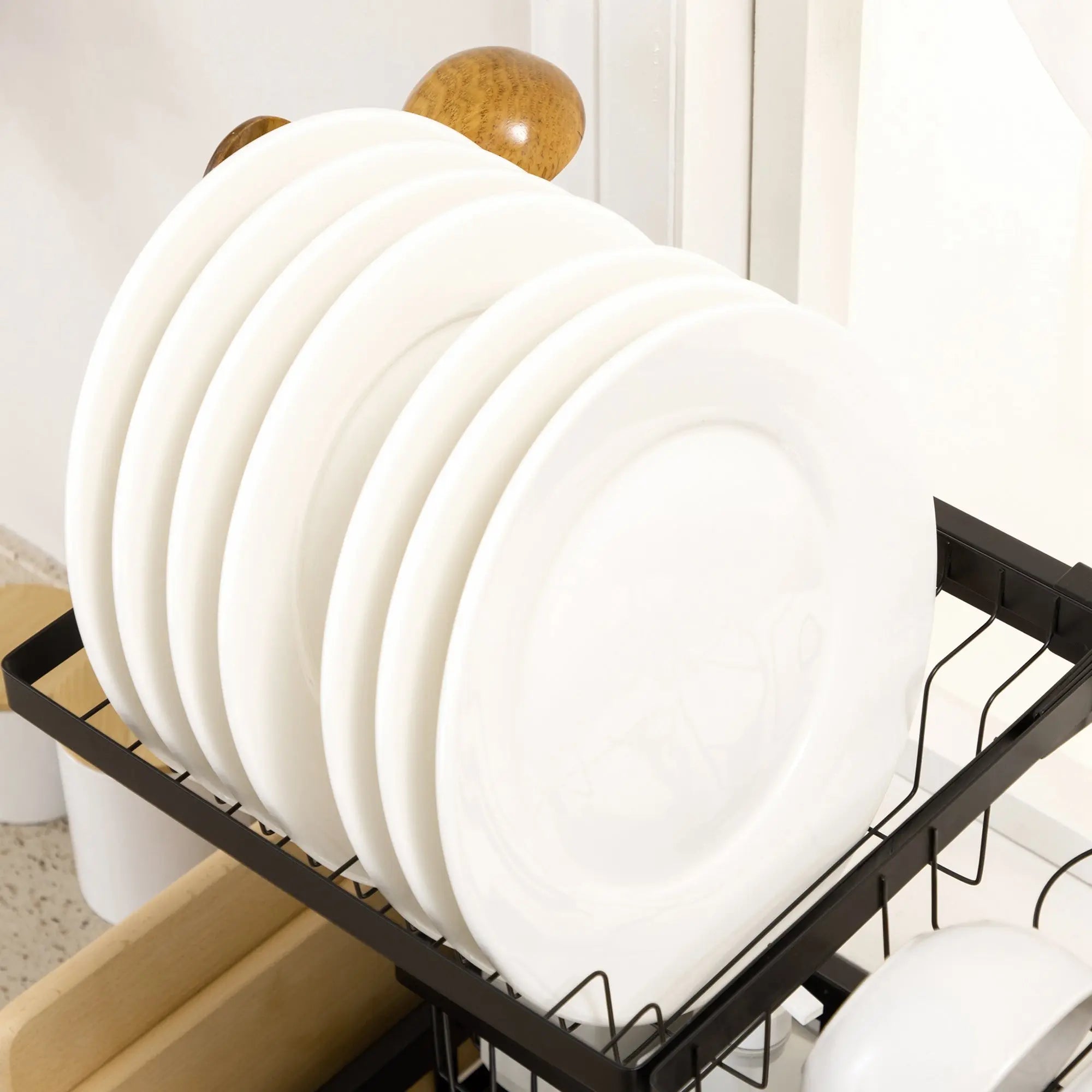 HOMCOM 65cm Modular Over-Sink Drying Rack 