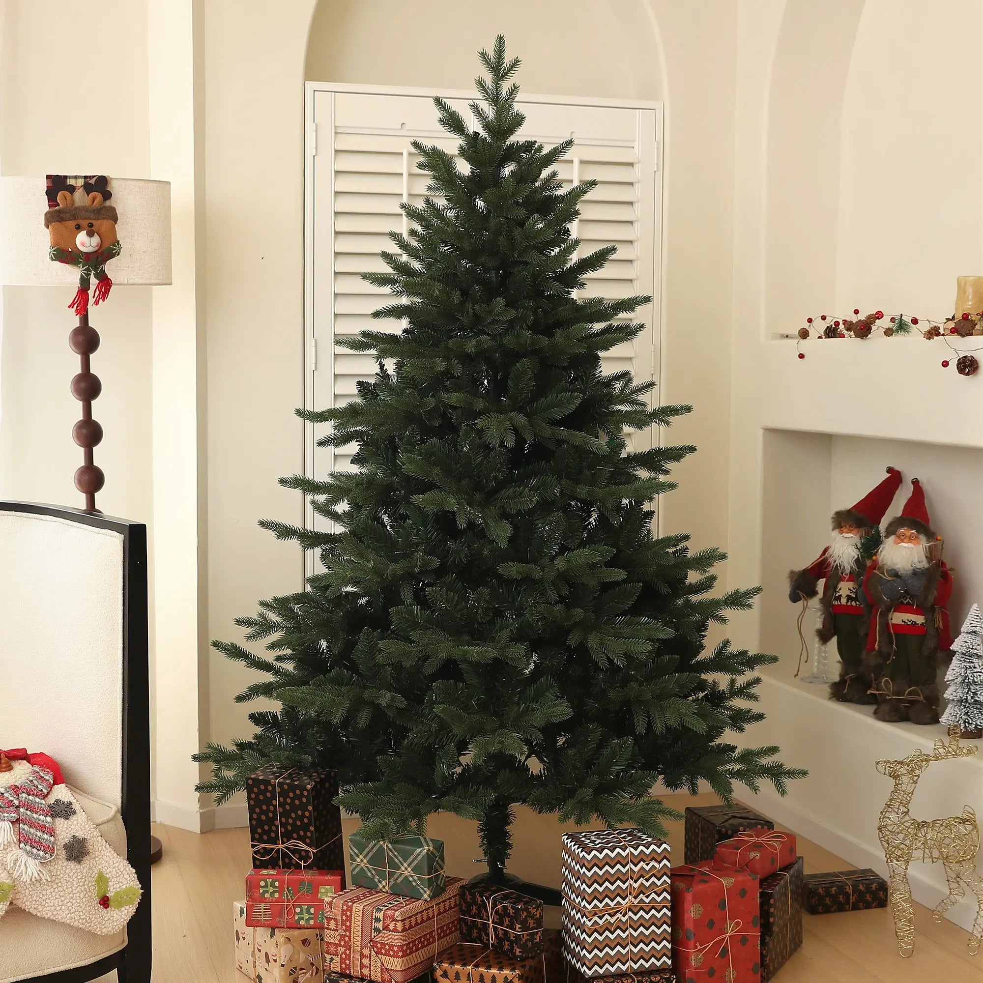 HOMCOM 6ft Artificial Spruce Christmas Tree - Green 