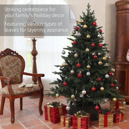 HOMCOM 6ft Artificial Spruce Christmas Tree - Green 