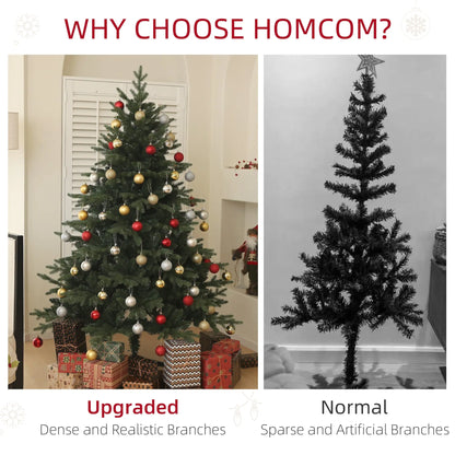 HOMCOM 6ft Artificial Spruce Christmas Tree - Green 