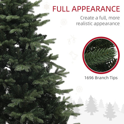 HOMCOM 6ft Artificial Spruce Christmas Tree - Green 