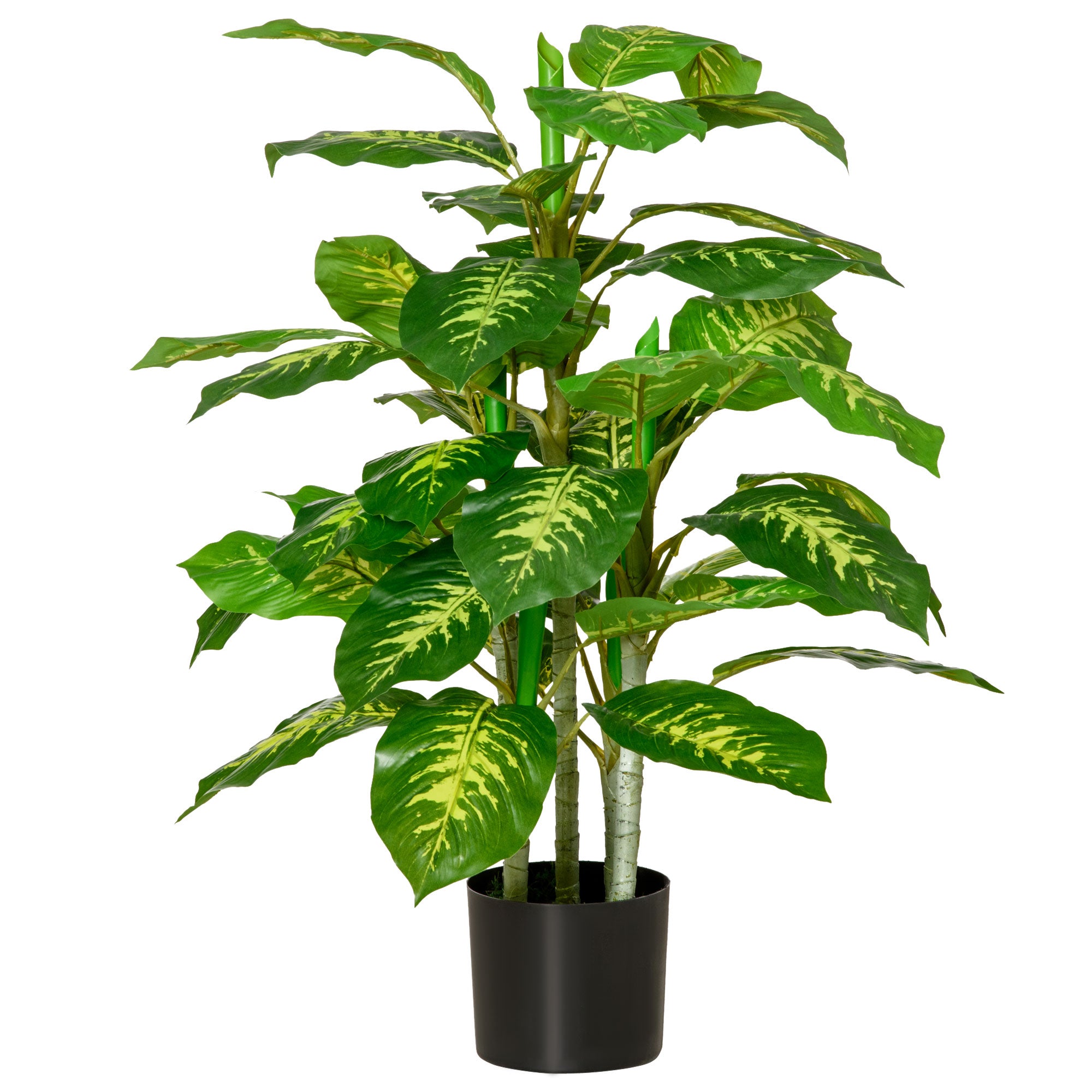 HOMCOM Artificial Evergreen Tree Fake Decorative Plant in Nursery Pot for Indoor Outdoor Decor, 95cm 