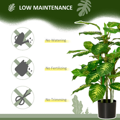 HOMCOM Artificial Evergreen Tree Fake Decorative Plant in Nursery Pot for Indoor Outdoor Decor, 95cm 