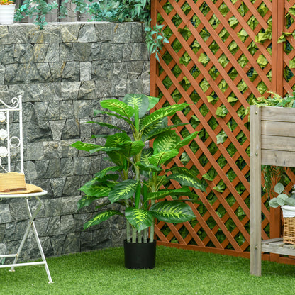 HOMCOM Artificial Evergreen Tree Fake Decorative Plant in Nursery Pot for Indoor Outdoor Decor, 95cm 