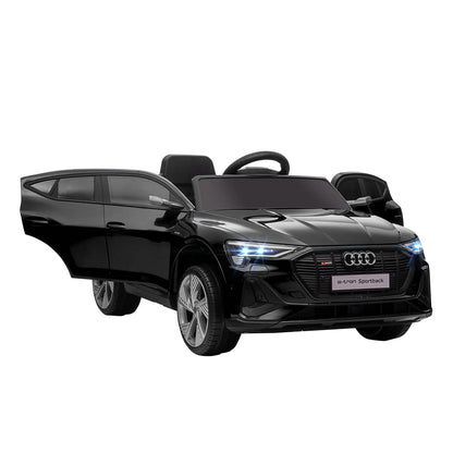 HOMCOM Audi E-tron Licensed 12V Kids' Electric Ride on, Electric Car for Kids, with Parental Remote, Music Lights MP3, Suspension Wheels, for 3-5 Years, Black 