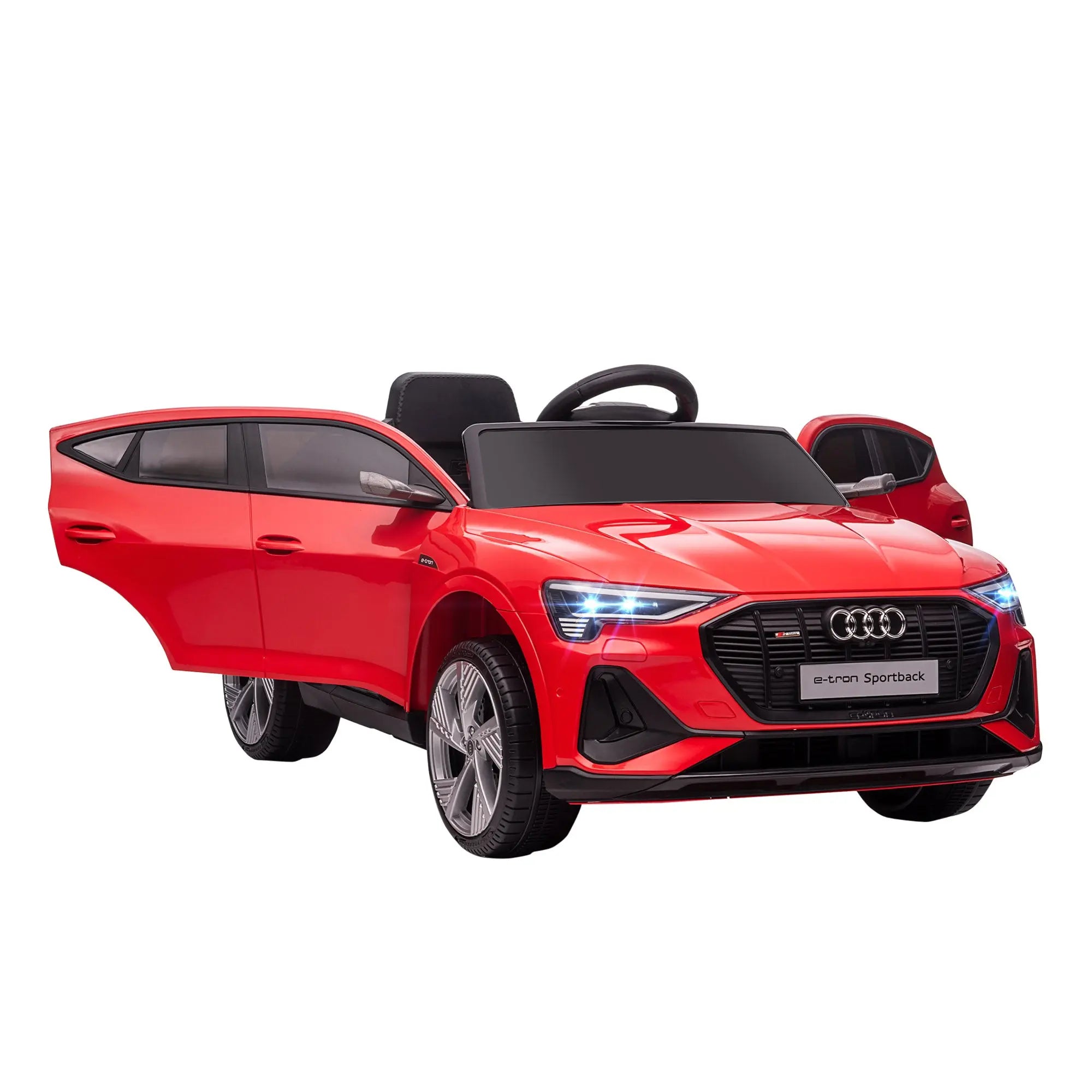 HOMCOM Audi E-tron Licensed 12V Kids' Electric Ride on, Electric Car for Kids, with Parental Remote, Music Lights MP3, Suspension Wheels, for 3-5 Years, Red 