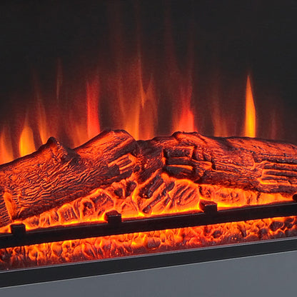 HOMCOM Electric Fireplace Suite with Remote Control, 2000W Freestanding Fireplace Heater with LED Flame Effect, Overheat Protection, 7-Day Programmable Timer, White 