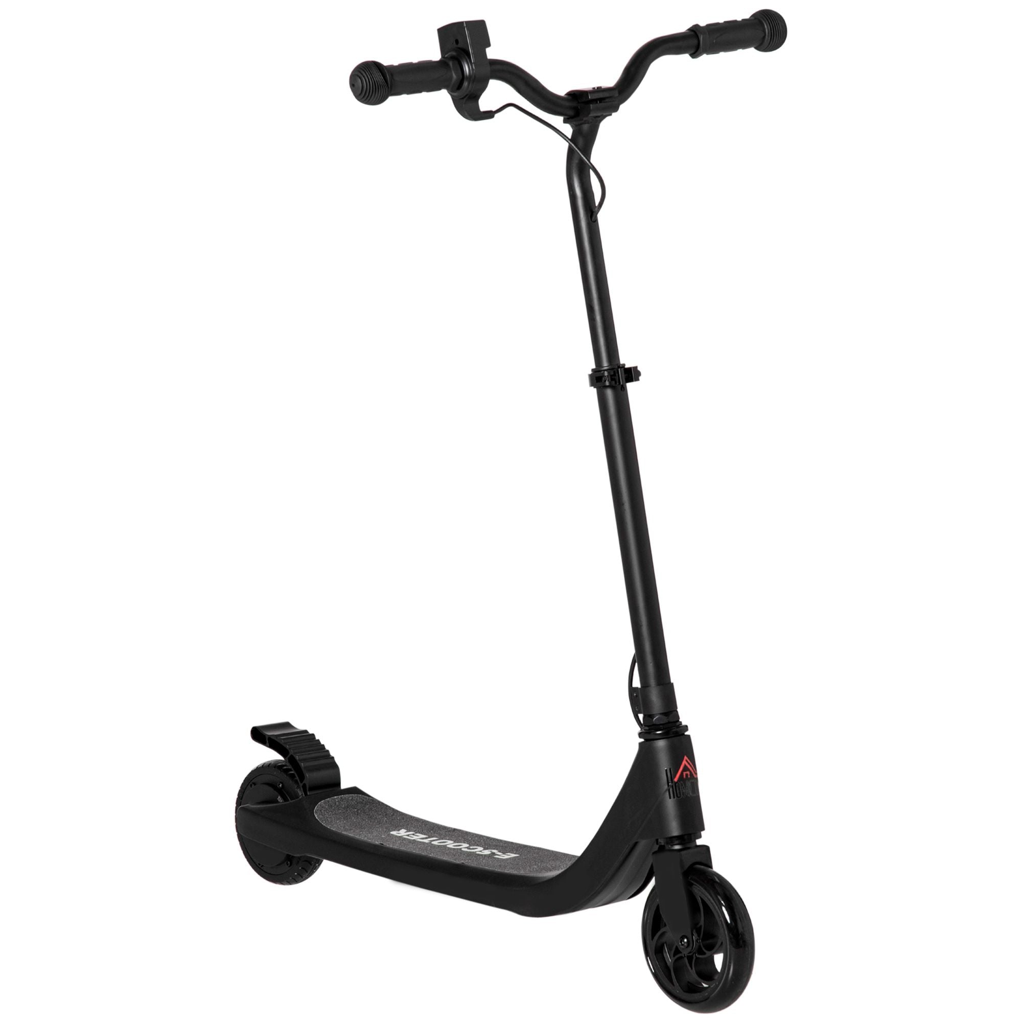 HOMCOM Electric Scooter, 120W Motor E-Scooter, Adjustable Height, Rear Brake for Ages 6+ Years - Black 
