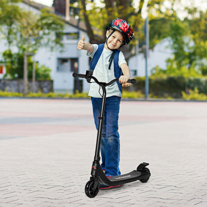 HOMCOM Electric Scooter, 120W Motor E-Scooter, Adjustable Height, Rear Brake for Ages 6+ Years - Black 