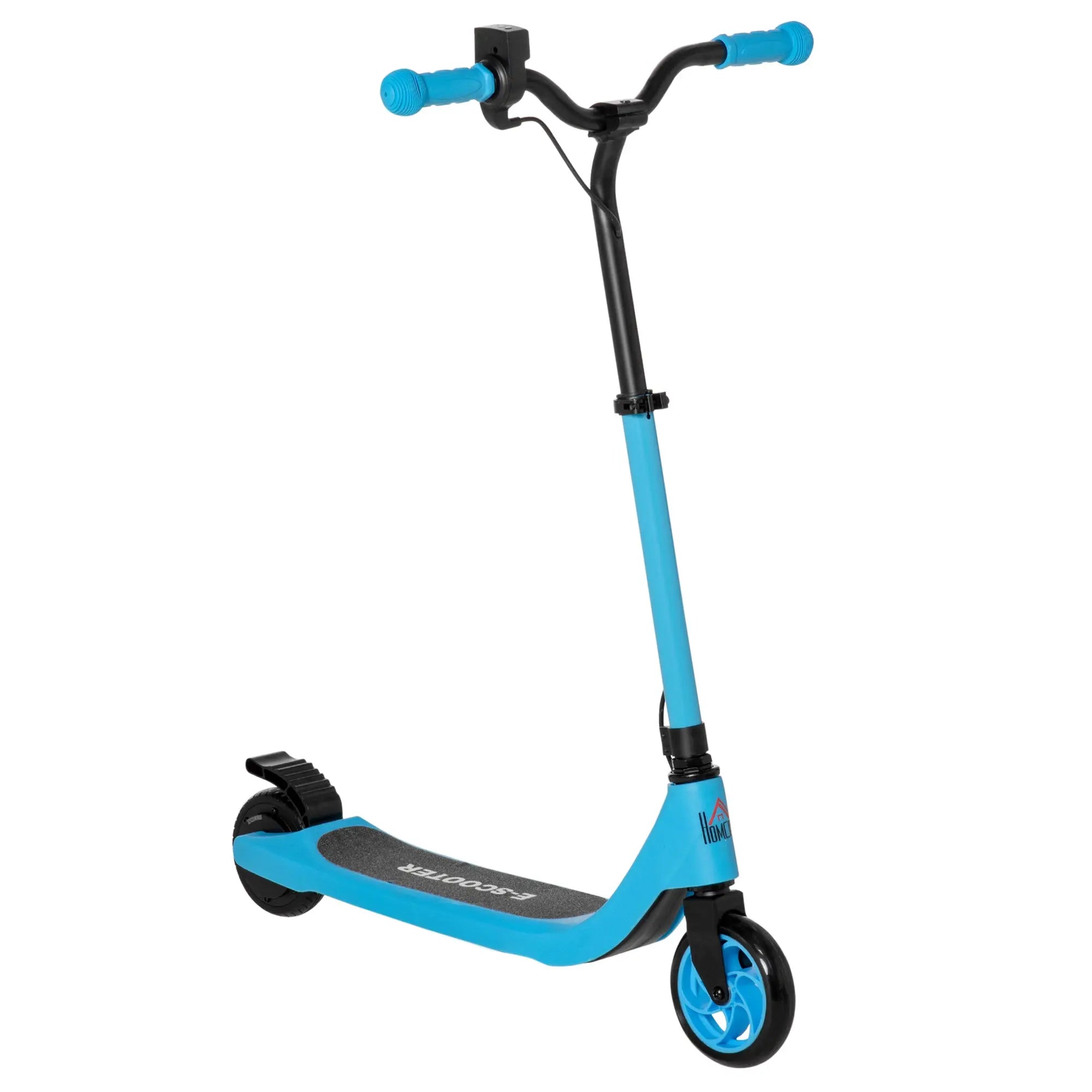 HOMCOM Electric Scooter, 120W Motor E-Scooter, Adjustable Height, Rear Brake for Ages 6+ Years - Blue 