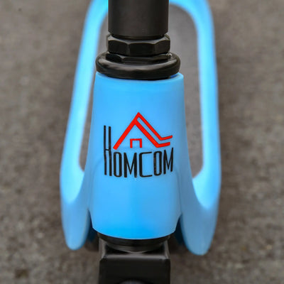 HOMCOM Electric Scooter, 120W Motor E-Scooter, Adjustable Height, Rear Brake for Ages 6+ Years - Blue 