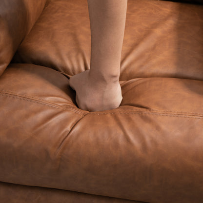 HOMCOM Faux Leather 70° Electric Riser Recliner Chair - Brown 