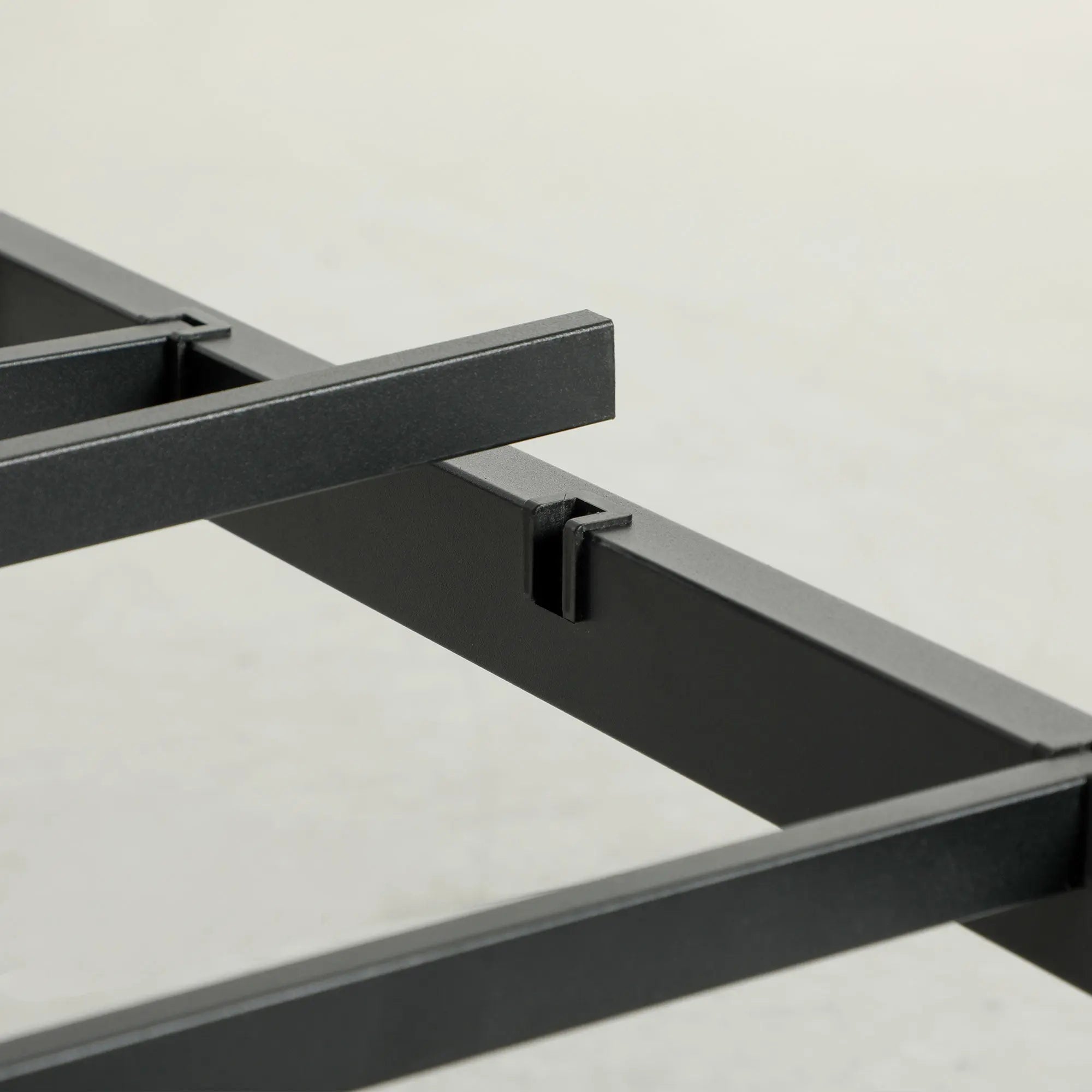 HOMCOM Industrial-Style Single Bed Frame - Black/Brown 