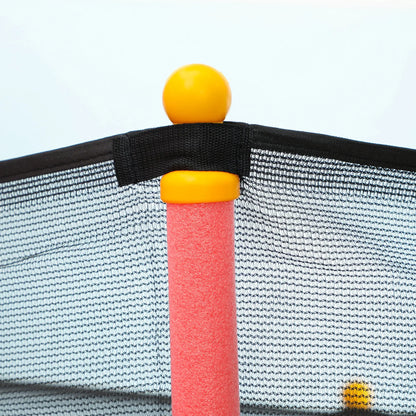 HOMCOM Kids Trampoline Mini Bouncer with Enclosure Safety Net For Ages 3-10 Years - Red 