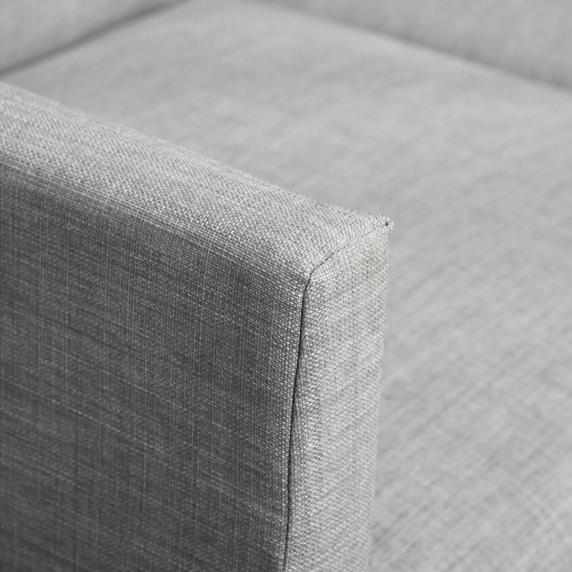 HOMCOM L Shape Sofa Bed Set, Linen Fabric Corner Sofa Bed with Rubber Wood Legs and Footstool, Light Grey 