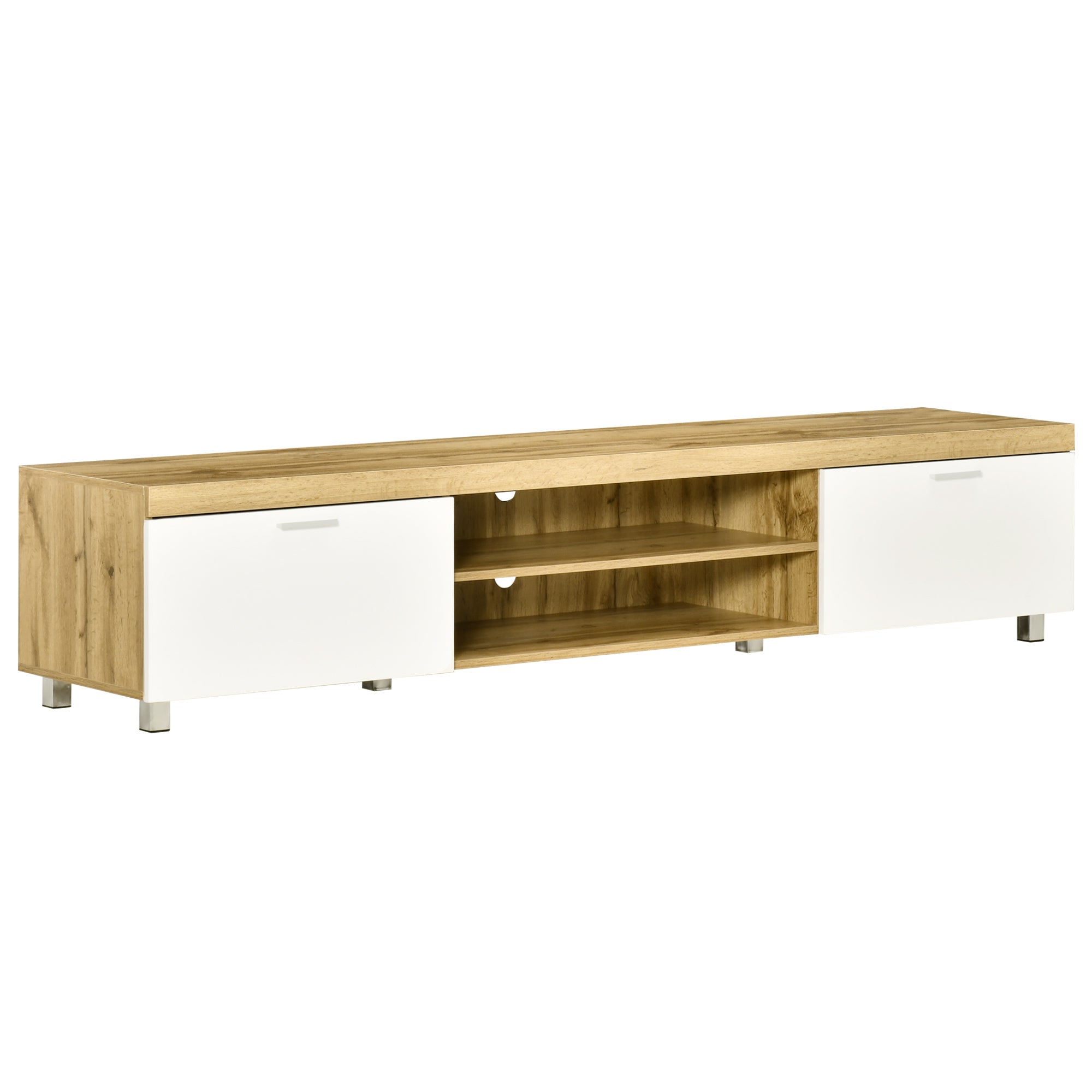HOMCOM Modern TV unit Cabinet Entertainment Centre for TVs up to 90" w/ Cabinet Shelf for Living room Bedroom 