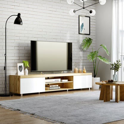 HOMCOM Modern TV unit Cabinet Entertainment Centre for TVs up to 90" w/ Cabinet Shelf for Living room Bedroom 
