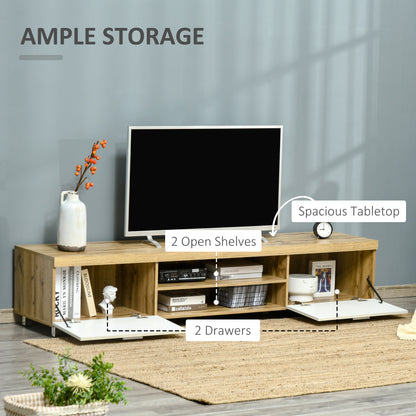 HOMCOM Modern TV unit Cabinet Entertainment Centre for TVs up to 90" w/ Cabinet Shelf for Living room Bedroom 