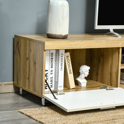 HOMCOM Modern TV unit Cabinet Entertainment Centre for TVs up to 90" w/ Cabinet Shelf for Living room Bedroom 