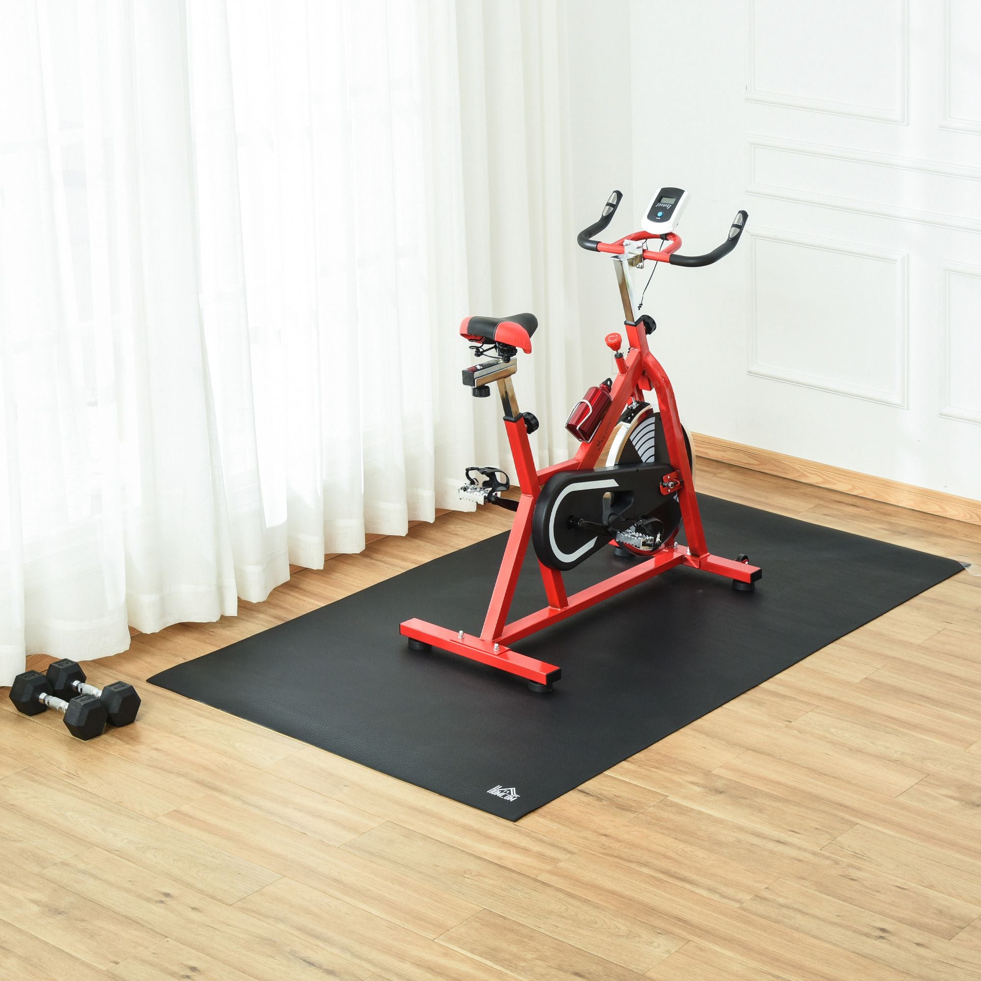 HOMCOM Multi-purpose Exercise Equipment Protection Mat Non-slip Floor Protector Gym Fitness Workout Training Mat 180 x 90cm 