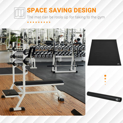 HOMCOM Multi-purpose Exercise Equipment Protection Mat Non-slip Floor Protector Gym Fitness Workout Training Mat 180 x 90cm 