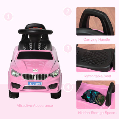 HOMCOM Ride on Car Baby Toddler Walker Foot to Floor Sliding Car Slider Pink 