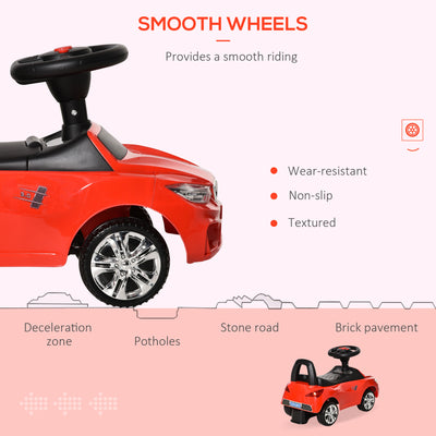 HOMCOM Ride on Car Baby Toddler Walker Foot to Floor Sliding Car Slider Red 