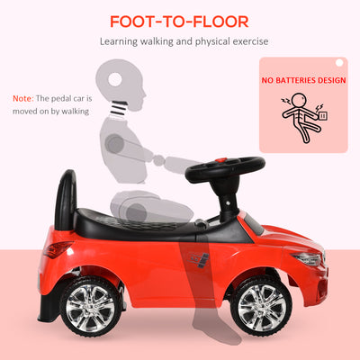 HOMCOM Ride on Car Baby Toddler Walker Foot to Floor Sliding Car Slider Red 