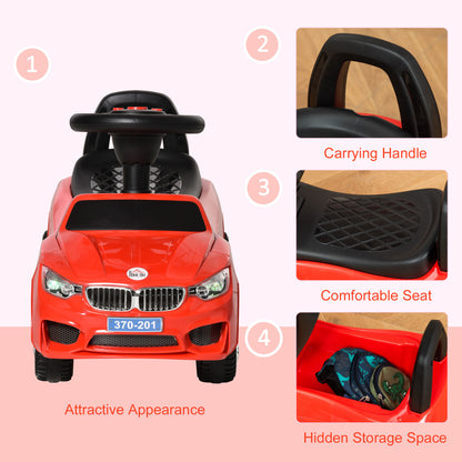 HOMCOM Ride on Car Baby Toddler Walker Foot to Floor Sliding Car Slider Red 