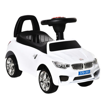HOMCOM Ride on Car Baby Toddler Walker Foot to Floor Sliding Car Slider White 