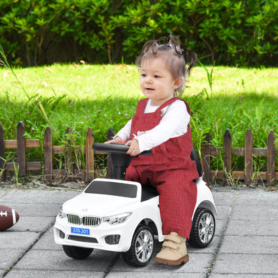 HOMCOM Ride on Car Baby Toddler Walker Foot to Floor Sliding Car Slider White 