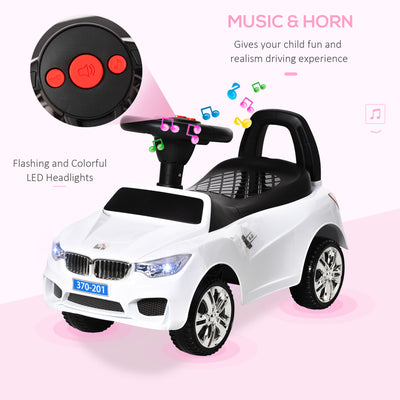 HOMCOM Ride on Car Baby Toddler Walker Foot to Floor Sliding Car Slider White 