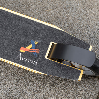HOMCOM Stunt Scooter, 360° Entry Level Tricks Scooter w/ Lightweight Aluminium Deck and ABEC 7 Bearing, For Age 14+ Beginners, Gold Tone 