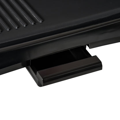 HOMCOM Teppanyaki Grill, 1600W Non Stick Table Top Grill, Barbecue Hot Plate with Adjustable Temperature and Drip Tray 